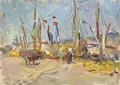 Bernhard Kretzschmar, Hafen in Palma de Mallorca. 1913.