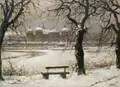 Emil Rieck, Winter afternoon at Moritzburg Castle. Early 20th century.