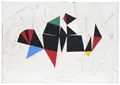 Bernd Hahn, Geometrische vormen op wit. 2009.