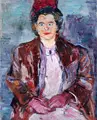 Ernst Hassebrauk, Portrait of a lady with headdress. Probably around 1960.
