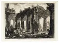 Giovanni Battista Piranesi "Vue des restes du derrière du Pronaos du Temple de Neptune". 1778.
