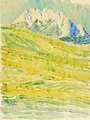 Fritz Bleyl, Sommerlandschaft im Allgäu (?). 1924.