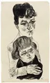 Conrad Felixmüller "Frau Matil und Sohn" ("Mutter und Sohn"). 1922.