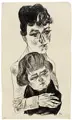 Conrad Felixmüller «Frau Matil und Sohn» («Mutter und Sohn»). 1922.