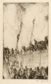 Josef Hegenbarth «Feuer». Около 1920.