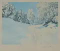 Friedrich Iwan, Зимнее солнце в Исполиновых горах. Вероятно 1920-е/1930-е годы.