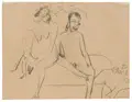 Эрнст Людвиг Кирхнер "Обнаженная пара в мастерской". 1910.