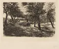Макс Либерман "Отара овец под деревьями". 1892.