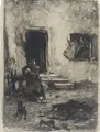 Ханс Лошен, Солдат с собакой / Солдаты у огня / Бой в окопе / Памятный лист. Около 1914–1923.