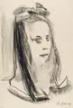 Алиса Зоммер, Девочка с бантом. 1924.