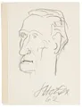 Otto Dix, Portrait of Roland Hettner. 1962.