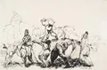 Josef Hegenbarth "Odklízení sutin". 1948.