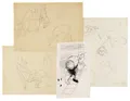Josef Hegenbarth "Illustration zu: de Coster 'Smetse Smee' " / Drei Skizzenblätter. 1960 / wohl 1950er Jahre.