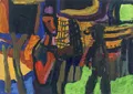 Fritz Keller "Fischer an den Netzen" (Rügen) / "Zwei Fischer" (Rügen). 1970-е/1980-е годы.
