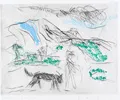 Gerda Lepke, Landscape with Figure and Animal / "On the Subject of Jazz" / "Dancer" / "Encounter". 1991–2003.