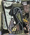 Stefan Plenkers, Vogelfigur / Ohne Titel / Landschaft. 1987.