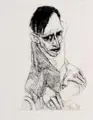 Reinhard Springer "Fjord Landscape" / "In Wheelchair 5" / "Boy with Raised Hands" / "Cantata I" (For the anniversary of the Dresdner Kreuzchor). 1989–2001.