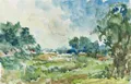 Gerhard Stengel, Elbauen im Sommer / "Blumenstrauß im Winter" / "Blumenstilleben in der Türkei" / "Dresden an der Elbe" / "Dresden-Altstadt". 1972–2001.