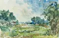 Gerhard Stengel, Elbe Meadows in Summer / "Bouquet of Flowers in Winter" / "Flower Still Life in Turkey" / "Dresden on the Elbe" / "Dresden-Old Town". 1972–2001.