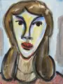 Heinz Tetzner, Girl's Head en face. Probably 1980s.