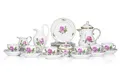 Mocha service "Rote Rose" for six persons. Meissen. Circa 1745. Moulding period 1974-1978.