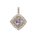 Square necklace pendant with morganites (total approx. 5.5 ct).