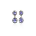 Pair of tanzanite entourage drop earrings.