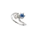 Toi-et-Moi ring with sapphire and brilliant.