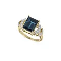 Geelgouden ring met topaas solitaire (ca. 5,7 ct).