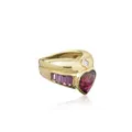 Statement ring with rubellite heart.