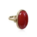 Goldsmith's ring with carnelian cabochon. Roland Klein, Leipzig. 1960s.