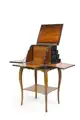 Exceptional travel secretary after a French model of the 18th century from the Saxon royal house. Saxony. Probably late 19th century.
