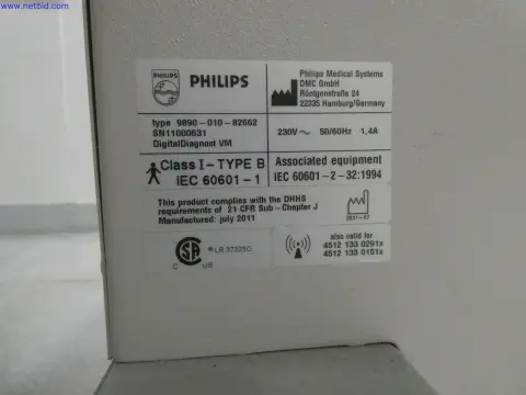 Rentgenový přístroj, Bucky pracoviště Philips Medizin Systeme GmbH Digital Diagnost VM