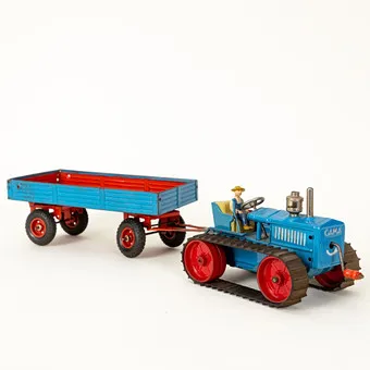 Gama, tractor with trailer, 1950s-1960s.