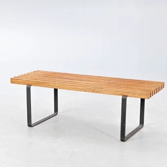 Banc à lattes / banc à fleurs, années 1960.