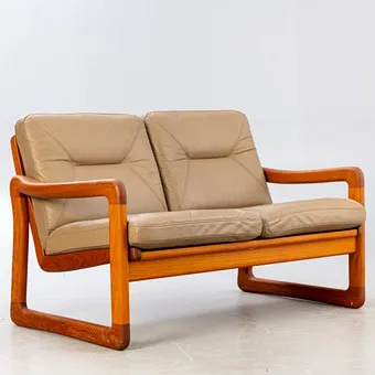Holstebro, 2-seater sofa in teak, Denmark.
