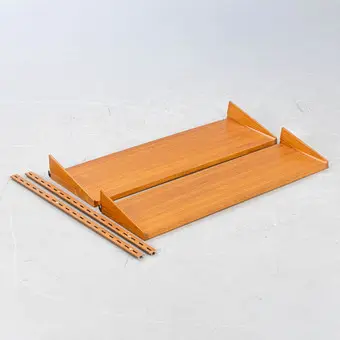 KAI KRISTIANSEN. FM Furniture. Teak wall shelf / two shelves (4).