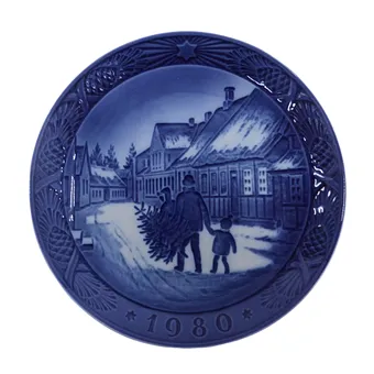 1980 Royal Copenhagen kerstbord.
