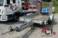 HUMBAUR tandem dieplader voor bouwmachines type HS met oprijrampen