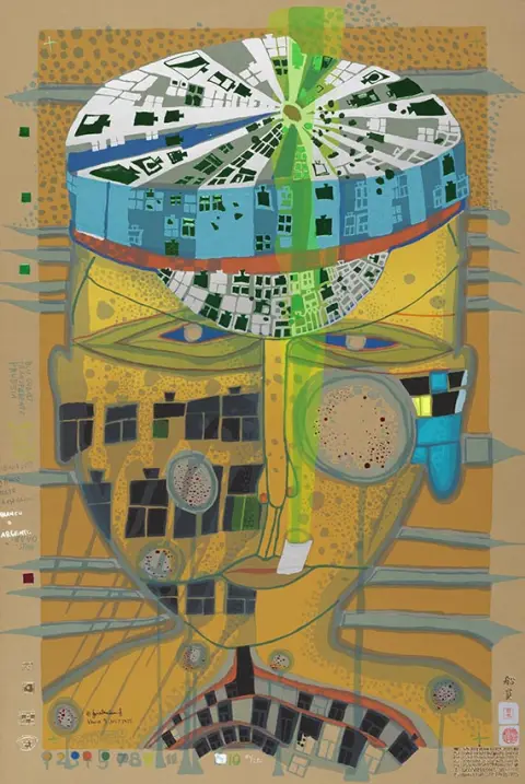 Friedensreich Hundertwasser, One of five seamen, 1975