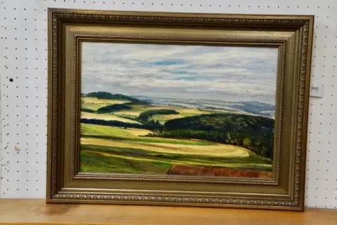 1 oil painting "Landscape" signed