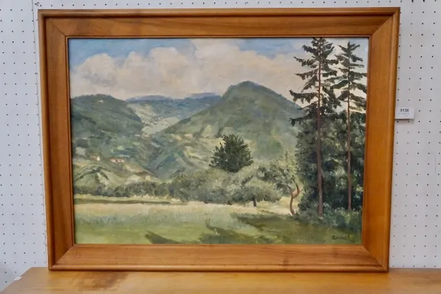 1 oil painting "Landscape" signed