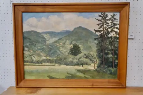 1 oil painting "Landscape" signed