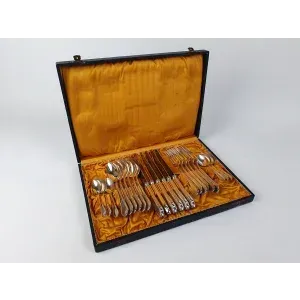 100-piece cutlery set in a case