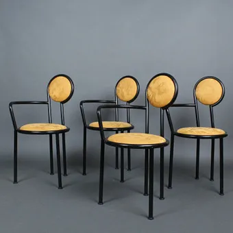 Set of postmodern chairs / dining chairs from the 1980s (4).