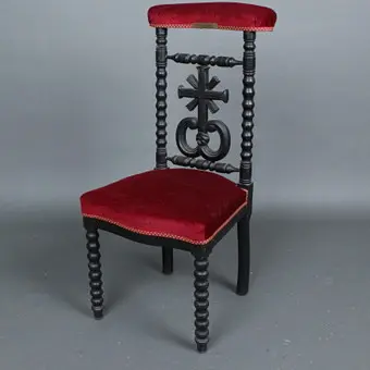Prayer chair in the Historicism style, late 19th century.