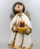 Large Bozen wax angel, Thun, approx. H 36 cm