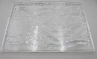 Plateau Kartell Dune transparent, design Mario Bellini, plastique, traces d'usure (rayures), env. 38 x 55 cm