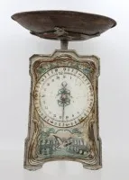 Balance commerciale défectueuse, Art nouveau, traces d'usure, env. H 32 cm