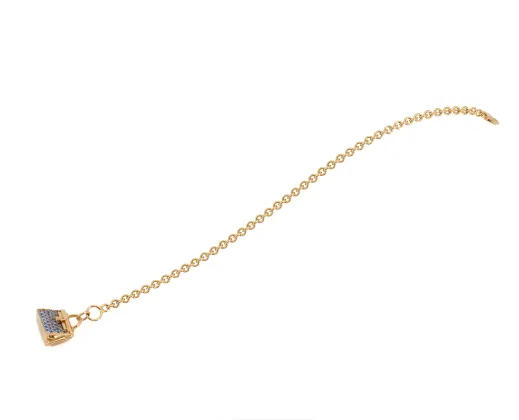 Bracelet en or rose et saphir